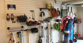 Garage Slatwall Organizers in Use