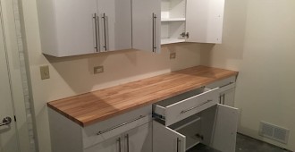 Custom Cabinets in Basement (Doors Open)