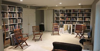 Designed and Installed Custom Book Shelves