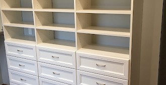 Custom Walk In Closet Drawers and Shelving
