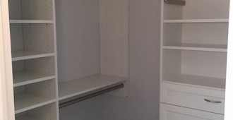 Double Hanging Space with Shelving and Drawers
