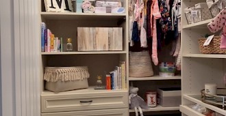 Girls custom closet system