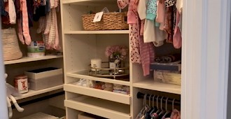 Kids custom closet system installation