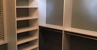White Custom Closet Shelving System