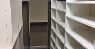 White Walk In Closet System