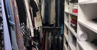 White Walk In Closet System