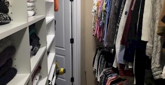 White Walk In Closet System