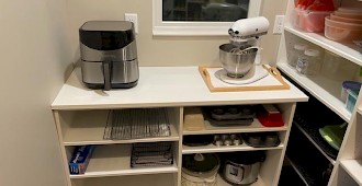 Custom Kitchen Pantry Shelving & Prep Area