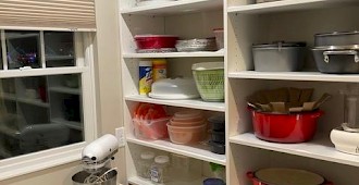 Custom Kitchen Pantry Shelving & Prep Area