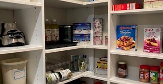 Custom Kitchen Pantry Shelving & Prep Area