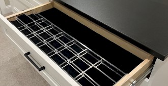 Walk In Closet with Island and Jewelry Drawers